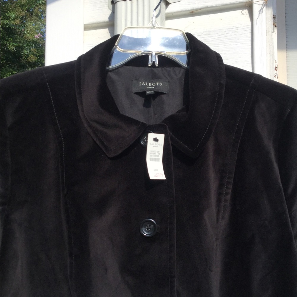 NWT Talbots Gorgeous Black Velvet Lined Blazer - Picture 2 of 6